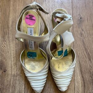 Cream Bow-Tie Heels by